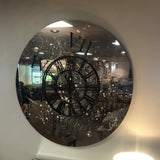 Clare Wright | Original Artwork | Circular Black Chrome Clock