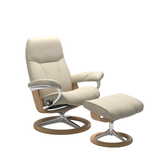 IN-STOCK | Stressless CONSUL Chair and Stool | Batick Leather and Signature Base
