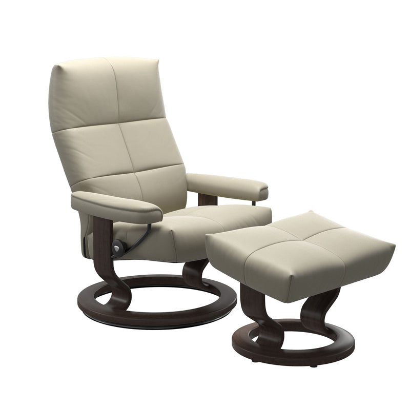 Stressless David Leather Classic Chair & Footstool (M)