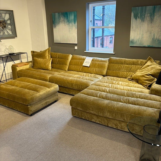 ENZO Chaise Sofa and Footstool