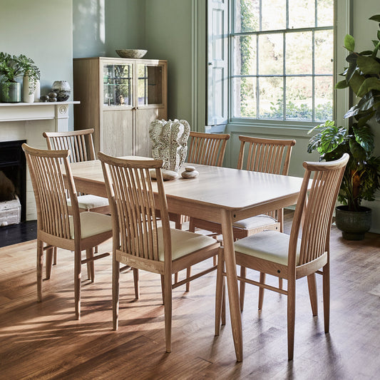 Ercol Teramo Medium Extending Dining Table & 6 Teramo Chairs
