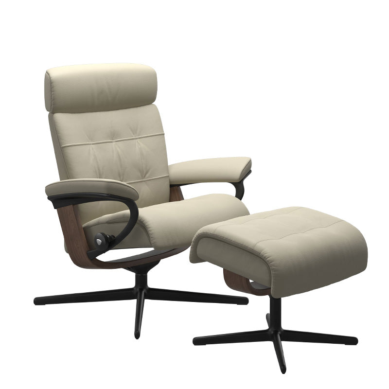 Stressless Erik Fabric Medium Chair with Footstool