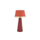 Red Corsetto Lamp and shade