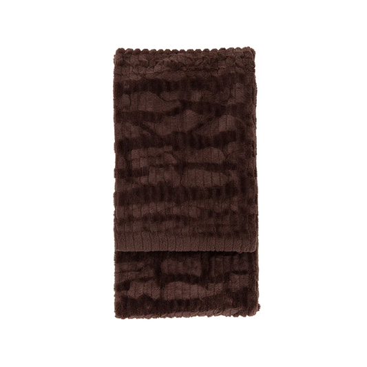 Gallery Direct Textured Faux Fur Throw | Brown