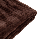 Gallery Direct Textured Faux Fur Throw | Brown