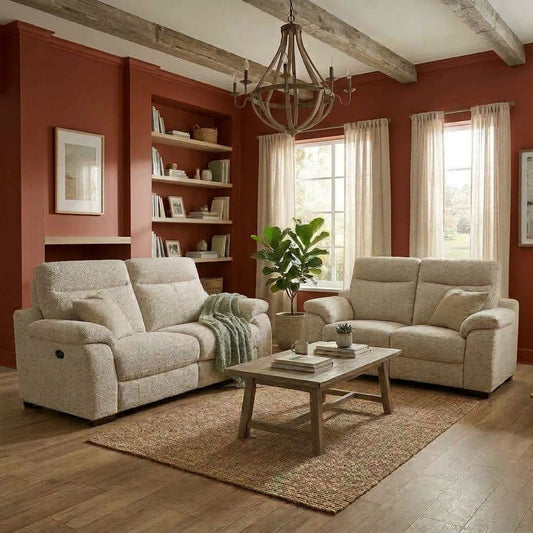 IN-STOCK | New Hampshire Fabric Power Recliner Sofa Bundle