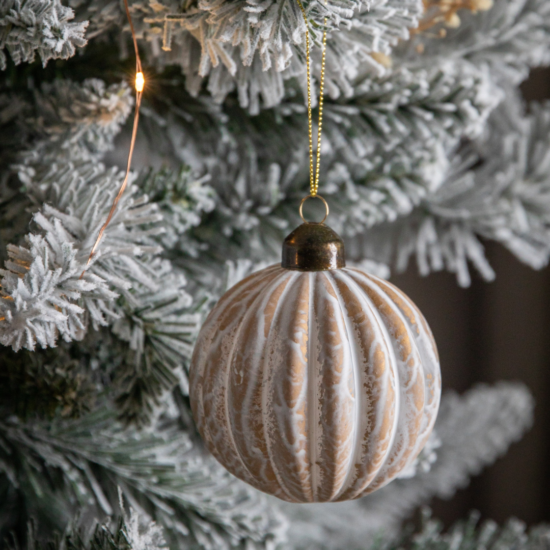 Jako Marbled Bronze Baubles - Set of 6