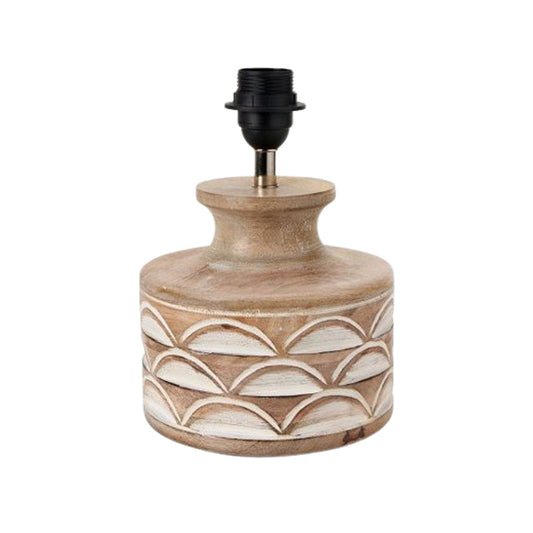 Kingsbury  Carved Wood Table Lamp Base