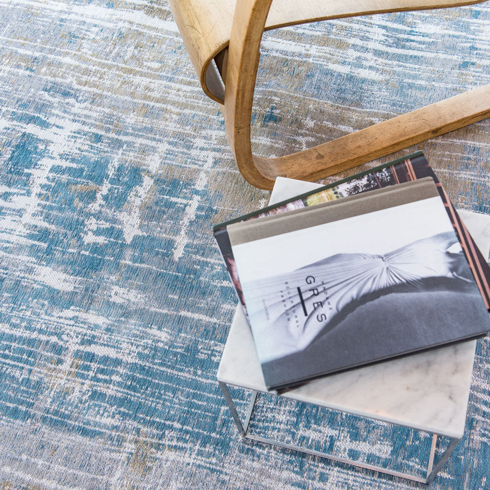 Louis De Poortere | Atlantic Streaks Rug | Long Island Blue