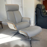 G Plan LUND Leather Recliner Chair and Stool