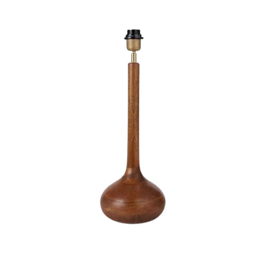 Toma Oiled Wood Tall Neck Table Lamp Base