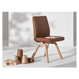 QUICK SHIP | Stressless BORDEAUX Round Table with legs and 4x LAUREL Chairs Bundle