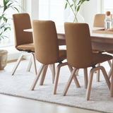 QUICK SHIP | Stressless BORDEAUX Round Table with legs and 4x LAUREL Chairs Bundle