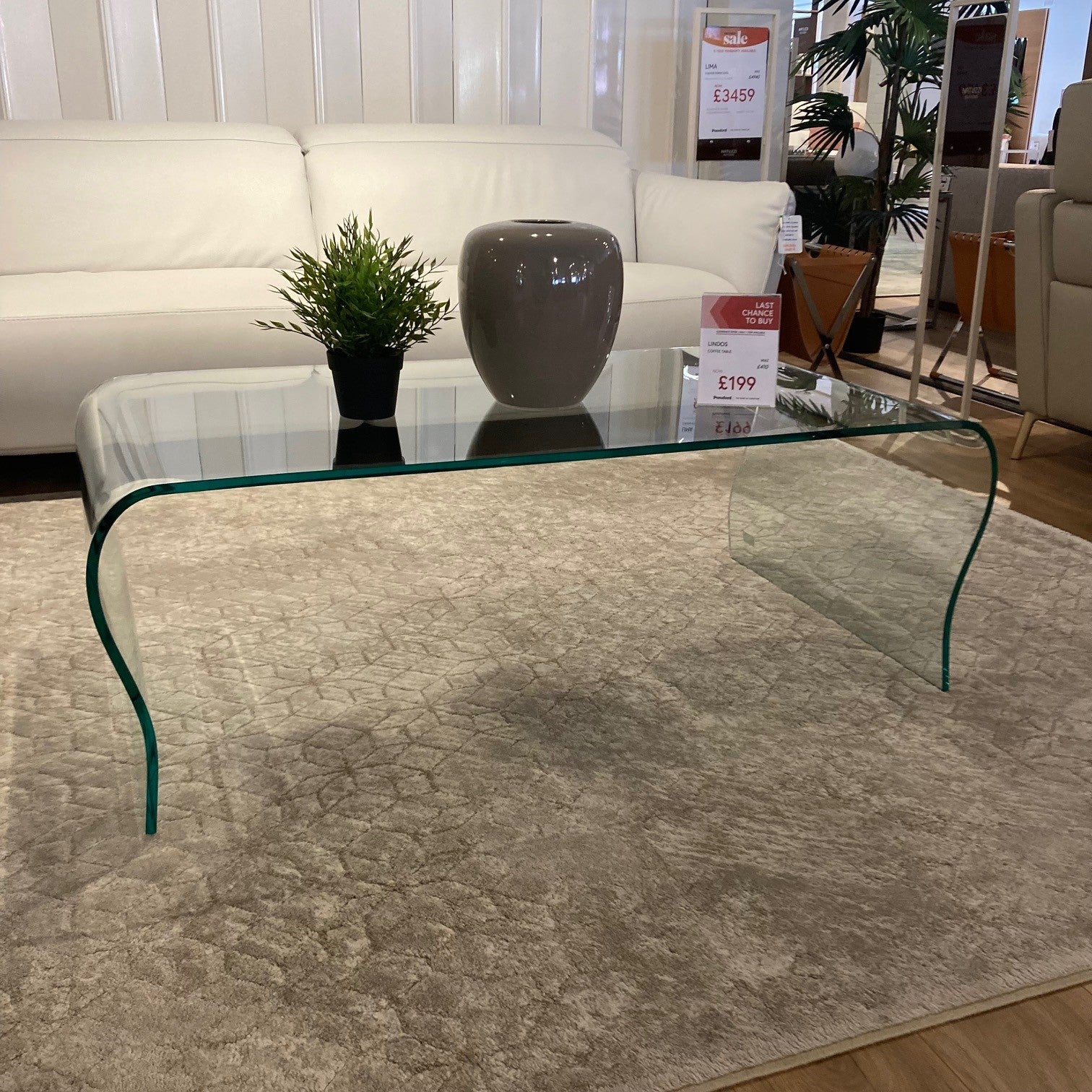 Natuzzi Editions LINDOS Glass Coffee Table