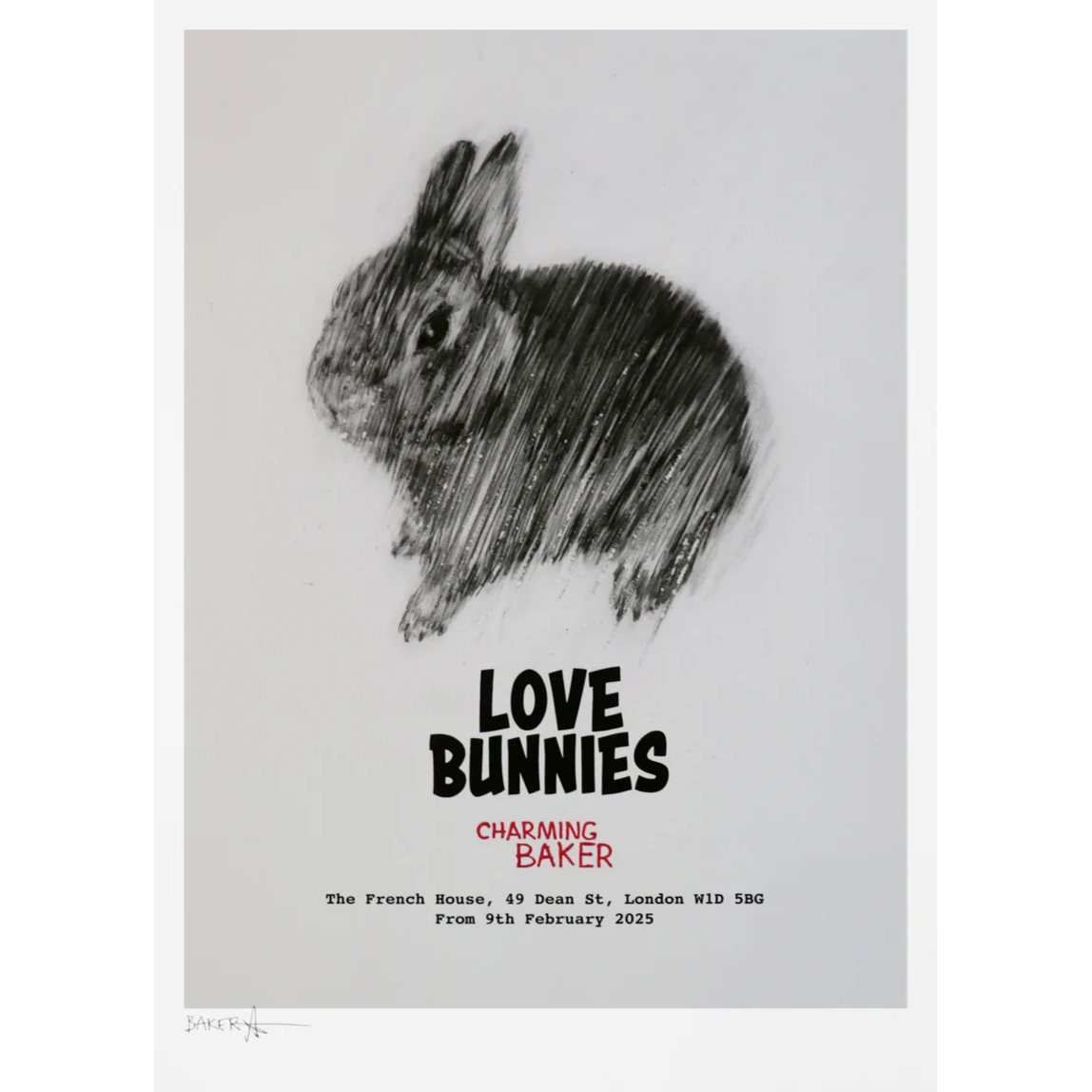 'Love Bunnies - Exhibition Print' | Charming Baker