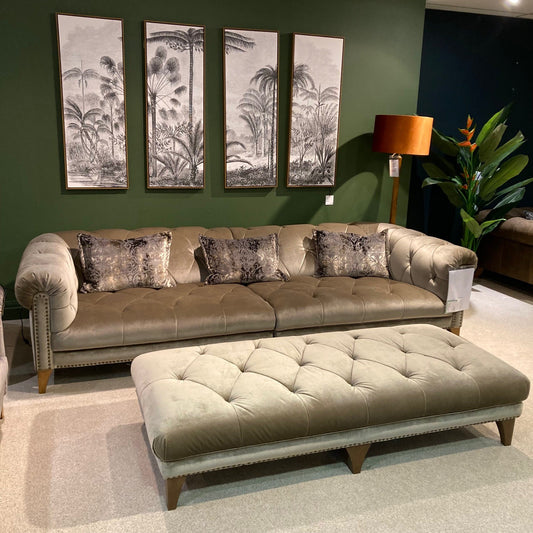 Alexander & James Luisa 4 Seater Sofa and Footstool