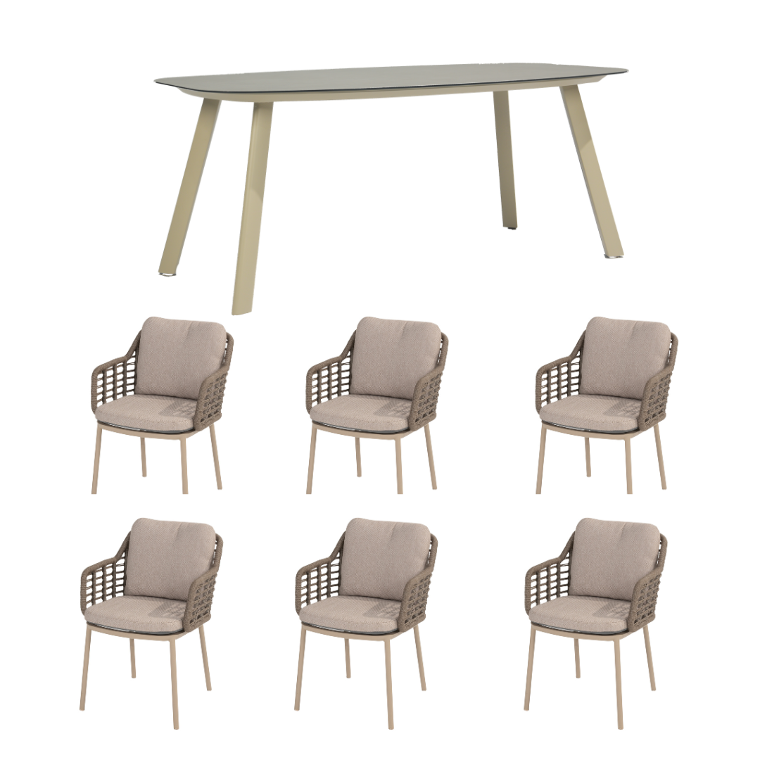 Manolo Dining Set with Puglia Chairs