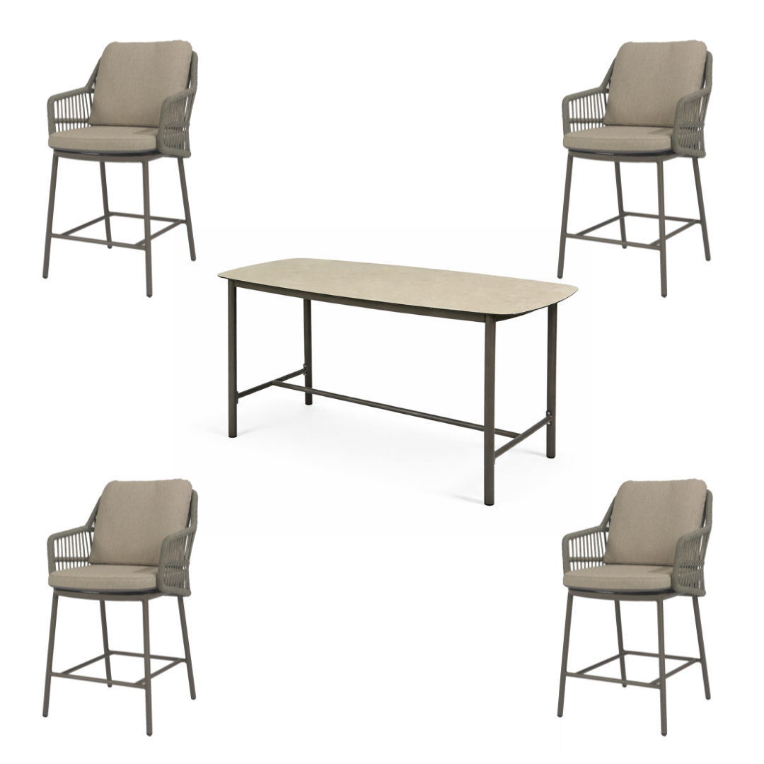 Manolo Table & Alicante Chairs High Dining Set