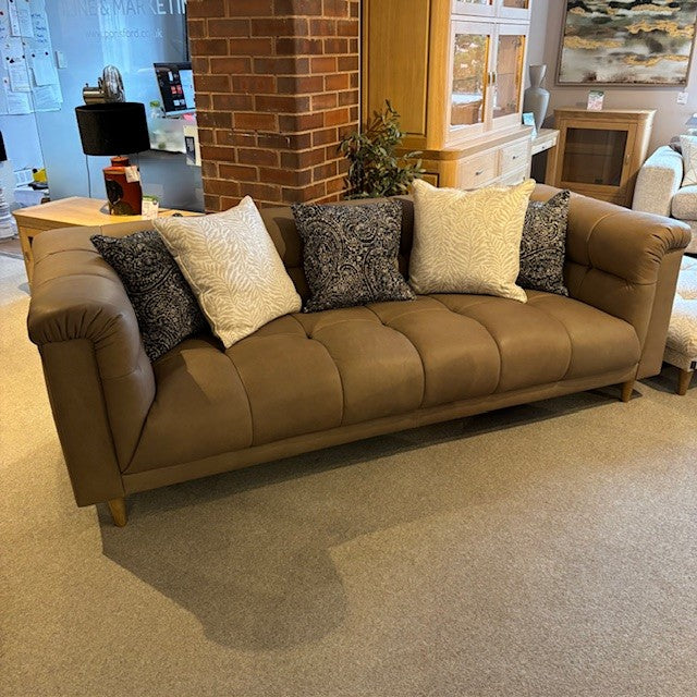 Alexander and James MARGOT 3 Seater Leather Sofa, Chair and Footstool