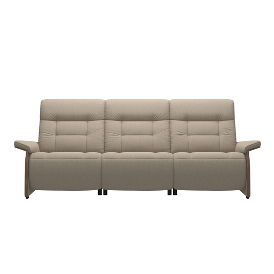 Stressless MARY 3 Seater Leather & Wood Power Sofa
