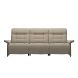 Stressless MARY 3 Seater Leather & Wood Power Sofa
