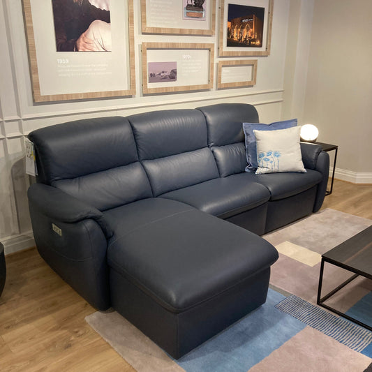 Natuzzi Editions MEMPHIS Leather Chaise Power Sofa