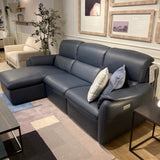 Natuzzi Editions MEMPHIS Leather Chaise Power Sofa