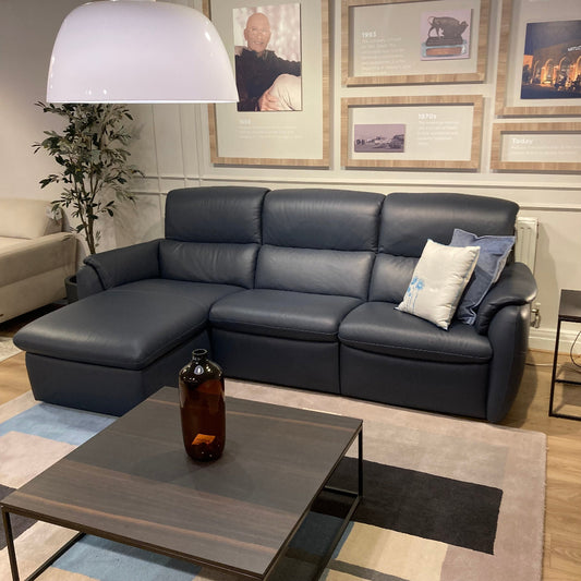 Natuzzi Editions MEMPHIS Leather Chaise Power Sofa
