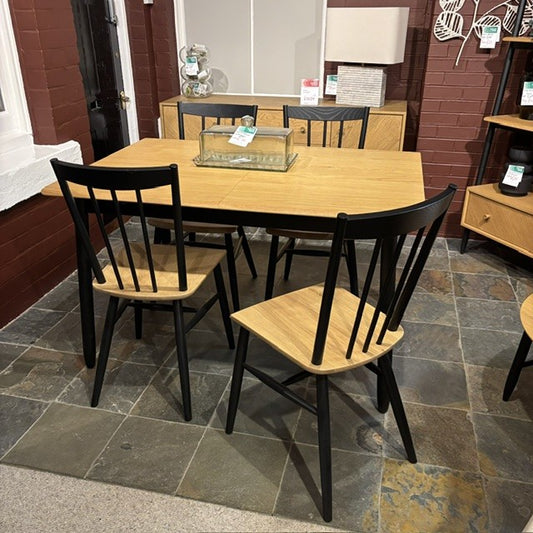 Ercol Monza Small Extending Dining Table and 4 Chairs