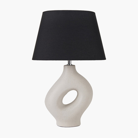 Monochrome Organic Ceramic Lamp