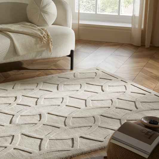 Concept Looms | Priory Circle Rug | Taupe
