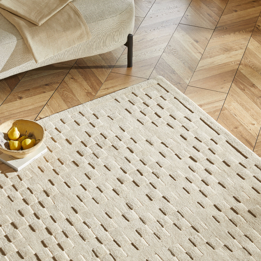 Concept Looms | Priory Square Rug | Beige