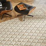 Concept Looms | Priory Diamond Rug | Ivory