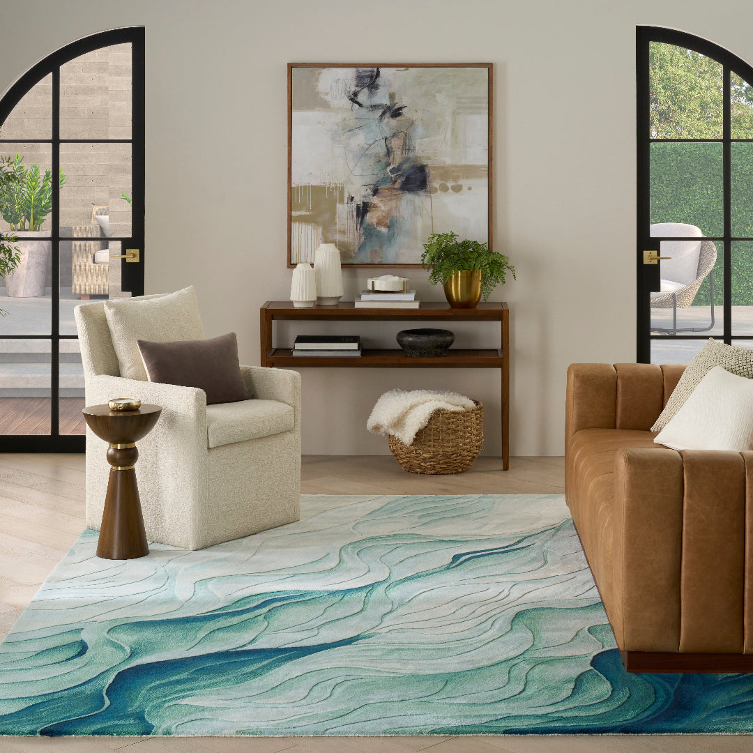 Nourison | Prismatic Rug | PRS42 Silver/Green/Grey