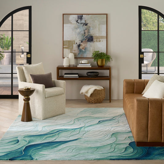 Nourison | Prismatic Rug | PRS42 Silver/Green/Grey