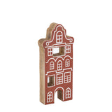 Small Brown Wooden Enamel House Statue
