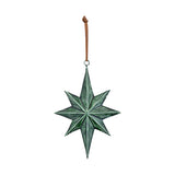 Large Dark Green Enamel Star Tree Decoration