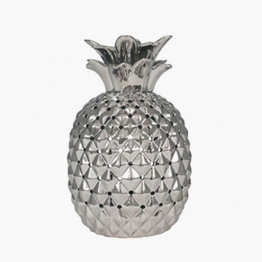 Silver Ceramic Pineapple Table Lamp