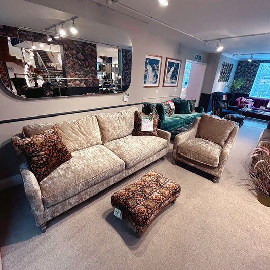 Spink & Edgar Bardot Grand Sofa, Chair & Footstool