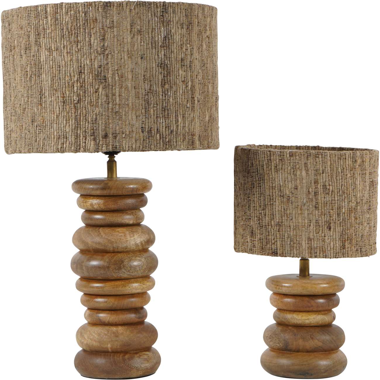 Stacked Wooden Table Lamp