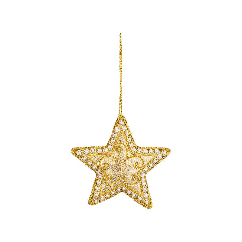 Star Embroidered Tree Decoration
