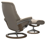 IN-STOCK | Stressless SUNRISE Medium Chair and Stool | Mushroom Paloma Leather