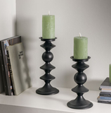 Black Pillar Small Candle Holder