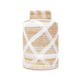 Tarka  Beige and White Jar