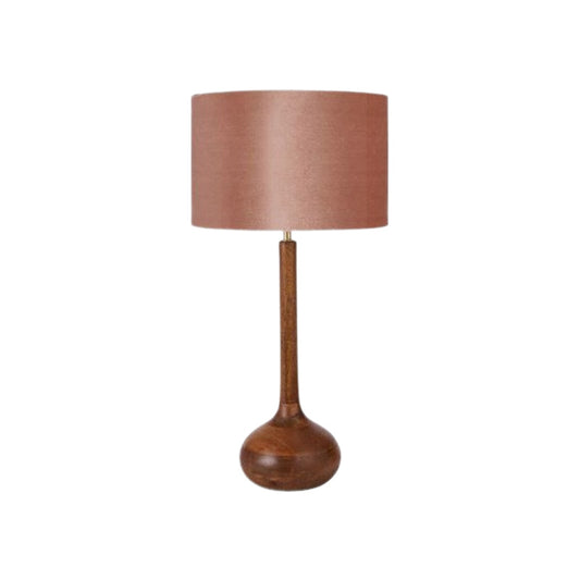 Toma Oiled Wood Tall Neck Table Lamp Base