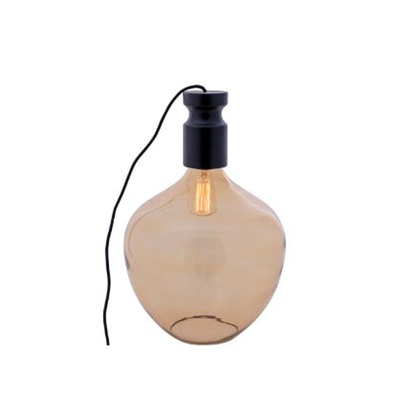 Amber Bottle Lamp