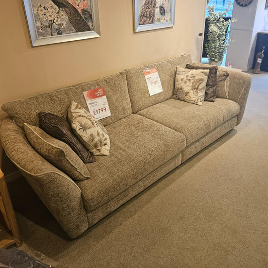Renata Grand Split Sofa, Snuggler & Stool
