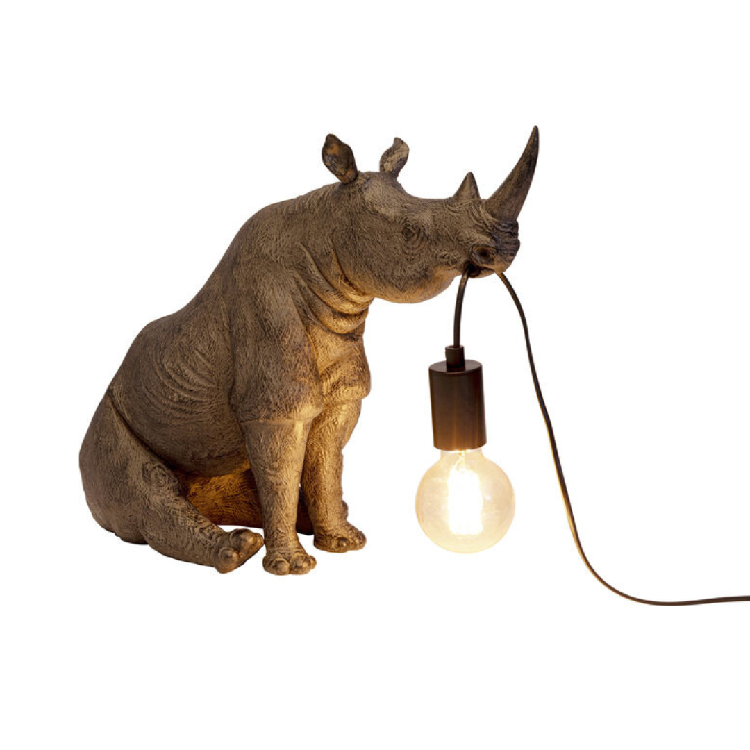 Sitting Rhino Lamp