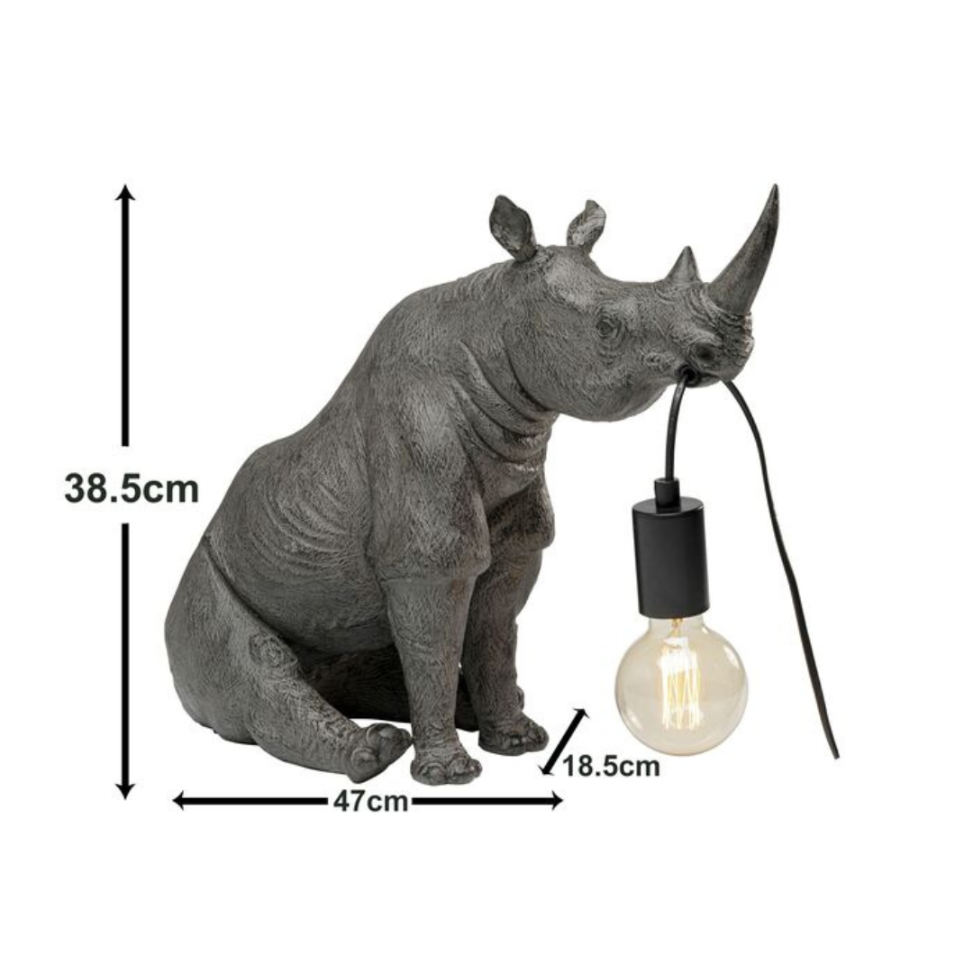 Sitting Rhino Lamp