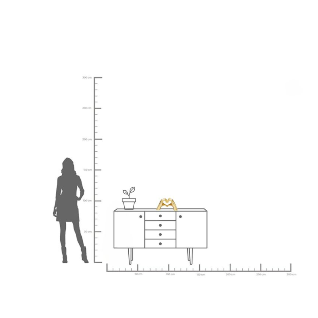 Heart Hands Sculpture